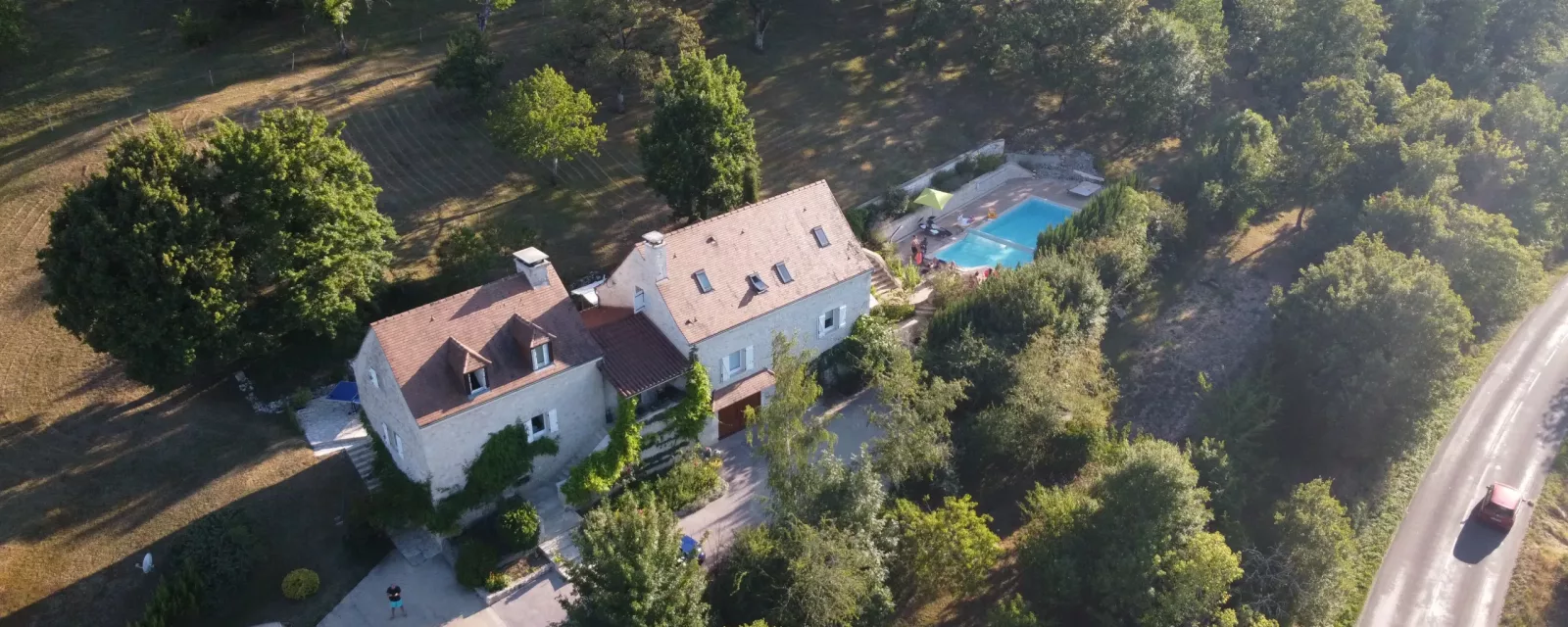 Villa Le Prieuré depuis un Drone